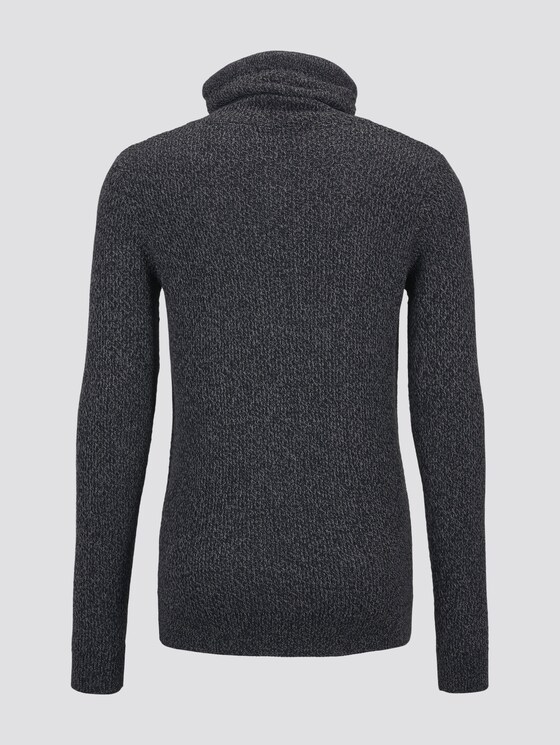 Strukturierter Hoodie - Männer - black mouline structure Strukturierter Hoodie - Männer - black mouline structure - 8 - TOM TAILOR