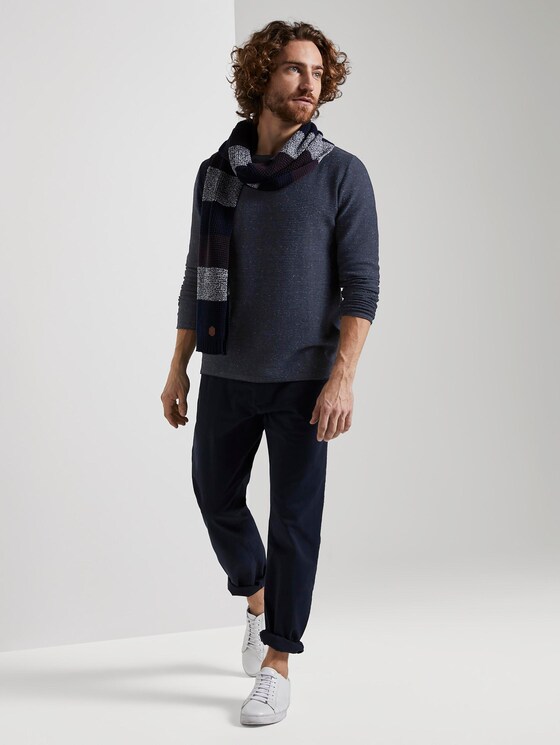 Strukturiertes Sweatshirt - Männer - navy grey heather melange Strukturiertes Sweatshirt - Männer - navy grey heather melange - 3 - TOM TAILOR