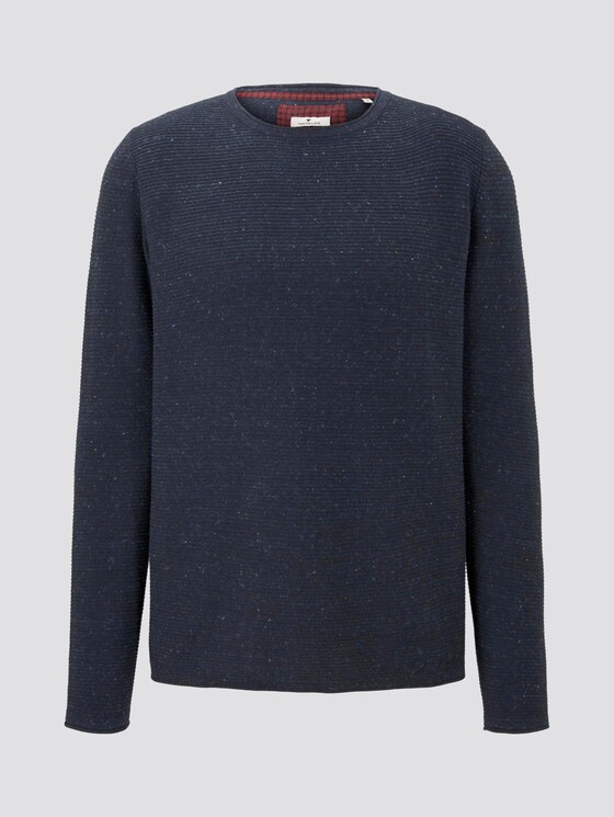 Strukturiertes Sweatshirt - Männer - navy grey heather melange Strukturiertes Sweatshirt - Männer - navy grey heather melange - 7 - TOM TAILOR