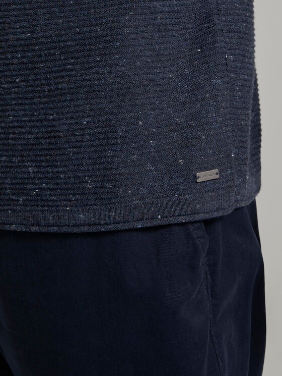 Strukturiertes Sweatshirt - Männer - navy grey heather melange Strukturiertes Sweatshirt - Männer - navy grey heather melange - 9 - TOM TAILOR