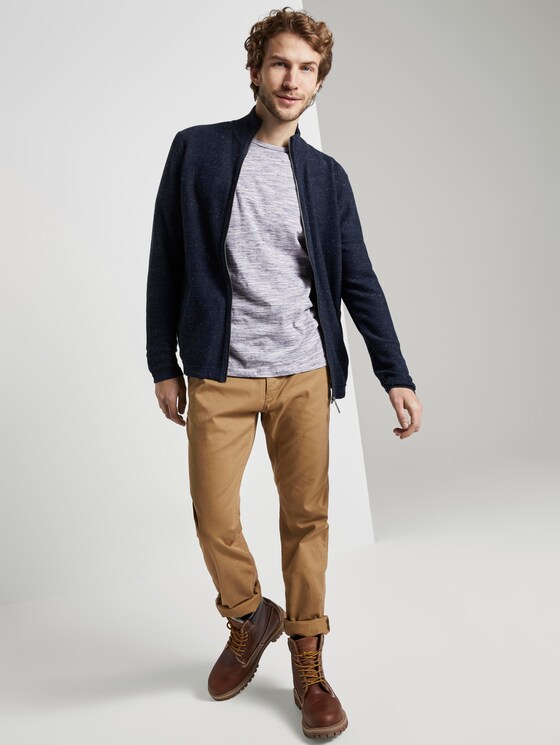 Strukturierter Cardigan - Männer - navy grey heather melange Strukturierter Cardigan - Männer - navy grey heather melange - 3 - TOM TAILOR
