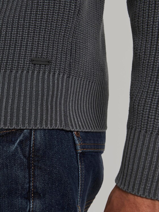 Pullover mit Rundhalsausschnitt - Männer - Cyber Grey Pullover mit Rundhalsausschnitt - Männer - Cyber Grey - 10 - TOM TAILOR
