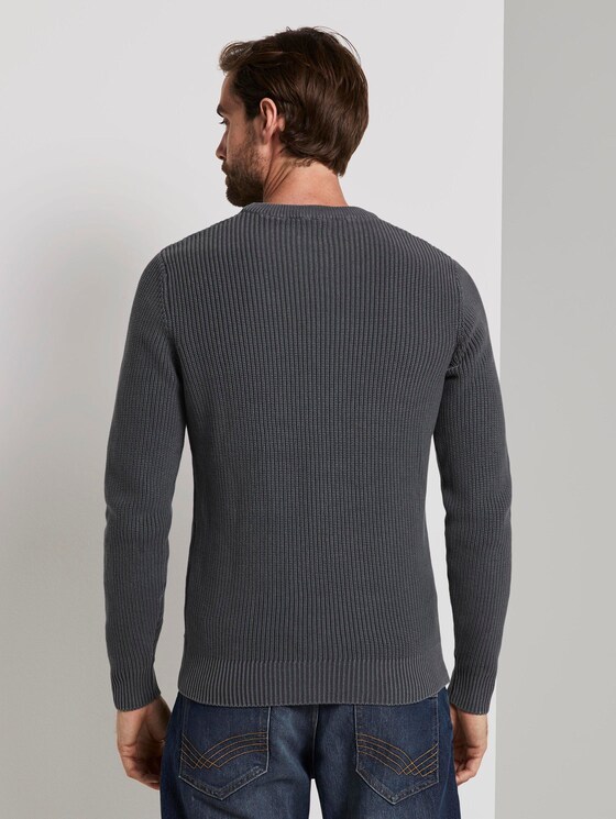 Pullover mit Rundhalsausschnitt - Männer - Cyber Grey Pullover mit Rundhalsausschnitt - Männer - Cyber Grey - 2 - TOM TAILOR