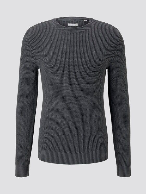 Pullover mit Rundhalsausschnitt - Männer - Cyber Grey Pullover mit Rundhalsausschnitt - Männer - Cyber Grey - 7 - TOM TAILOR