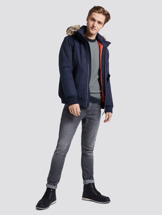 Pullover in Jacquard Optik - Männer - blue two toned jacquard Pullover in Jacquard Optik - Männer - blue two toned jacquard - 3 - TOM TAILOR Denim