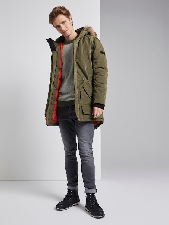 Pullover in Jacquard Optik - Männer - khaki two toned jacquard Pullover in Jacquard Optik - Männer - khaki two toned jacquard - 3 - TOM TAILOR Denim