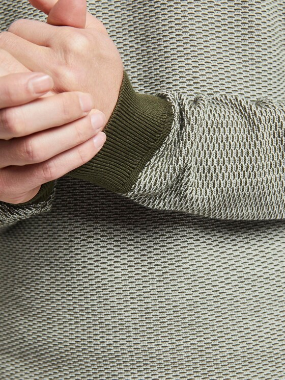 Pullover in Jacquard Optik - Männer - khaki two toned jacquard Pullover in Jacquard Optik - Männer - khaki two toned jacquard - 9 - TOM TAILOR Denim