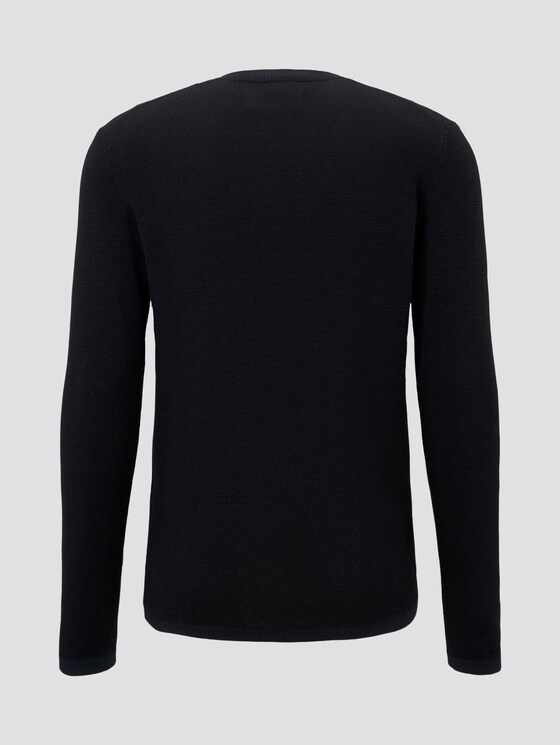 strukturierter Pullover - Männer - blue striped structure strukturierter Pullover - Männer - blue striped structure - 8 - TOM TAILOR Denim
