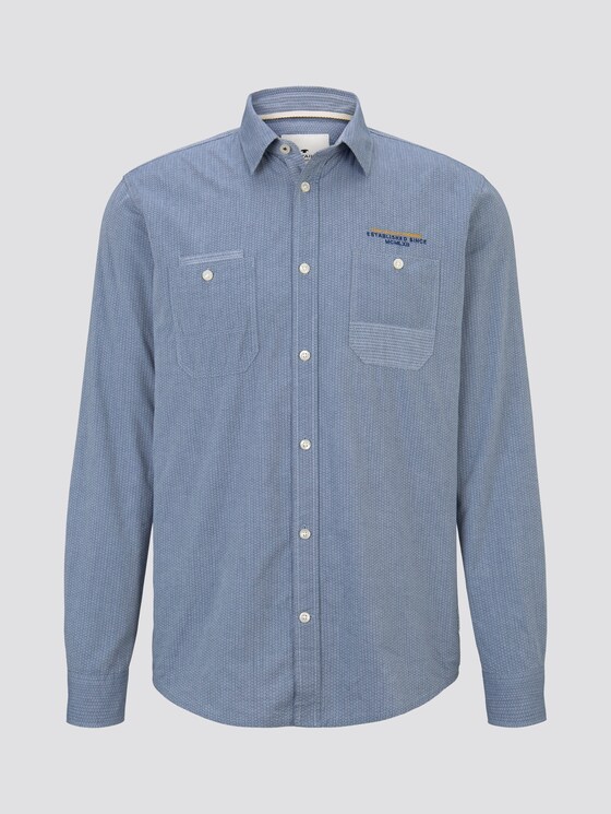 Chambray overhemd - Mannen - blue honeycomb chambray Chambray overhemd - Mannen - blue honeycomb chambray - 7 - TOM TAILOR