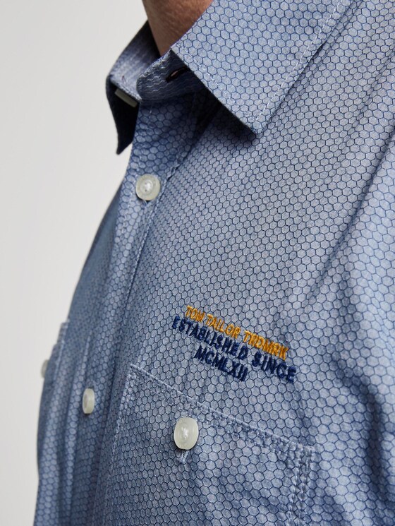 Chambray overhemd - Mannen - blue honeycomb chambray Chambray overhemd - Mannen - blue honeycomb chambray - 9 - TOM TAILOR