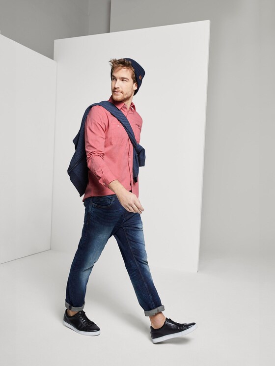 Chambray Hemd - Männer - red honeycomb chambray Chambray Hemd - Männer - red honeycomb chambray - 3 - TOM TAILOR