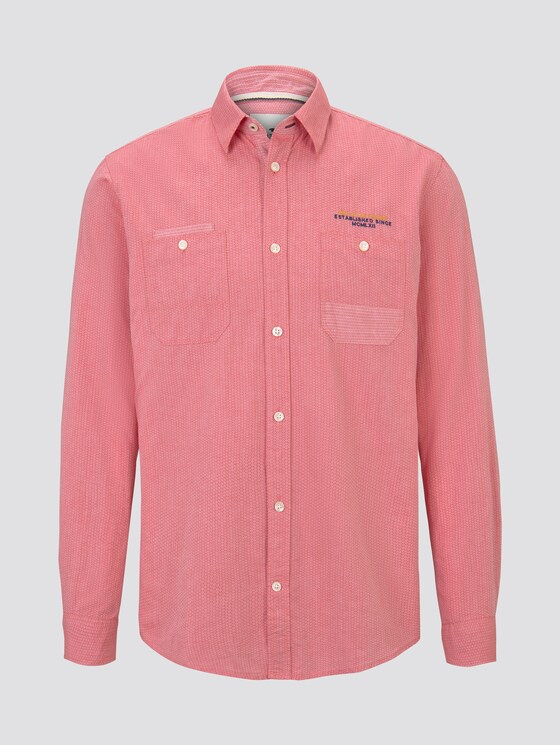 Chambray Hemd - Männer - red honeycomb chambray Chambray Hemd - Männer - red honeycomb chambray - 7 - TOM TAILOR