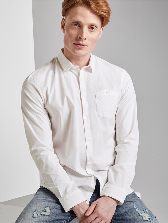 Hemd mit Stretchanteil - Männer - White Hemd mit Stretchanteil - Männer - White - 5 - TOM TAILOR Denim