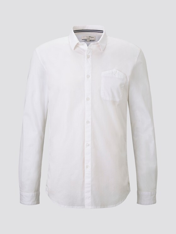 Hemd mit Stretchanteil - Männer - White Hemd mit Stretchanteil - Männer - White - 7 - TOM TAILOR Denim