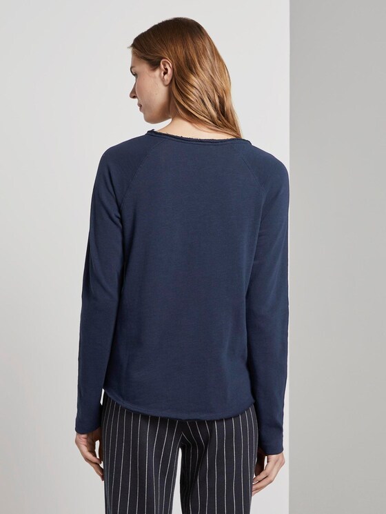 Jersey Langarmshirt - Frauen - Real Navy Blue Jersey Langarmshirt - Frauen - Real Navy Blue - 2 - TOM TAILOR Denim