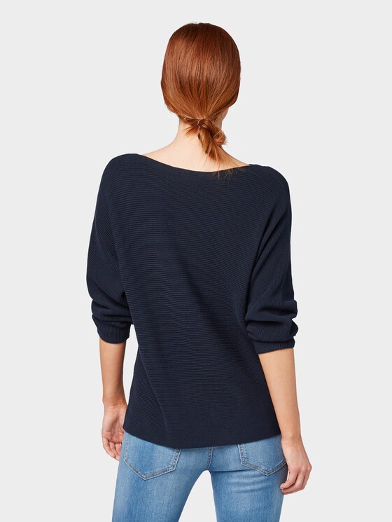 Pullover mit Streifenstruktur - Frauen - Sky Captain Blue Pullover mit Streifenstruktur - Frauen - Sky Captain Blue - 2 - TOM TAILOR