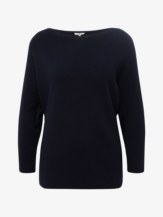 Pullover mit Streifenstruktur - Frauen - Sky Captain Blue Pullover mit Streifenstruktur - Frauen - Sky Captain Blue - 7 - TOM TAILOR
