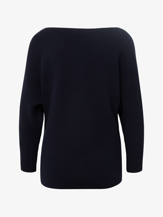 Pullover mit Streifenstruktur - Frauen - Sky Captain Blue Pullover mit Streifenstruktur - Frauen - Sky Captain Blue - 8 - TOM TAILOR