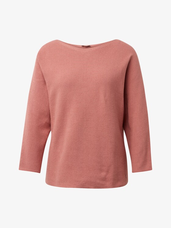 Pullover mit Streifenstruktur - Frauen - Vintage-Rose Pullover mit Streifenstruktur - Frauen - Vintage-Rose - 7 - TOM TAILOR