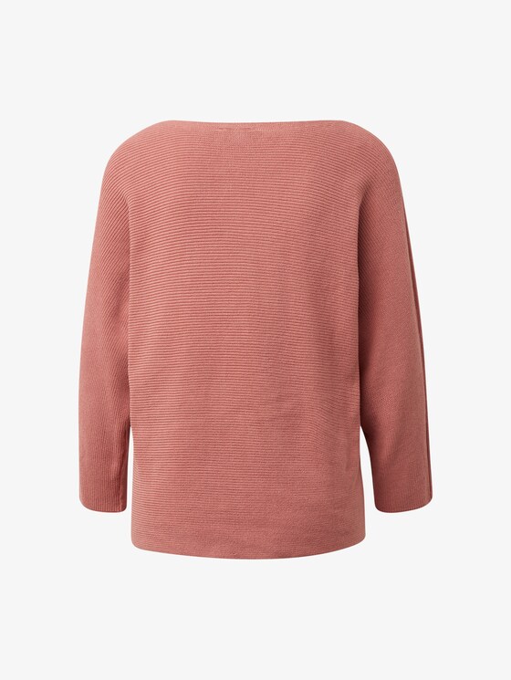Pullover mit Streifenstruktur - Frauen - Vintage-Rose Pullover mit Streifenstruktur - Frauen - Vintage-Rose - 8 - TOM TAILOR