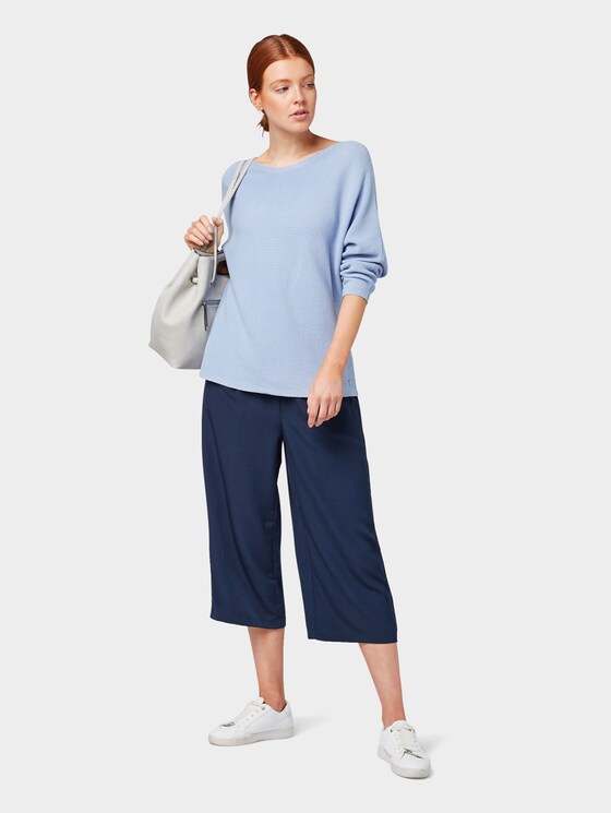 Jumper with striped structure - Women - Parisienne Blue Jumper with striped structure - Women - Parisienne Blue - 3 - TOM TAILOR