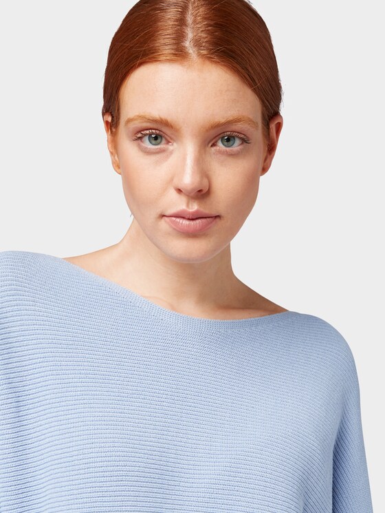 Jumper with striped structure - Women - Parisienne Blue Jumper with striped structure - Women - Parisienne Blue - 9 - TOM TAILOR