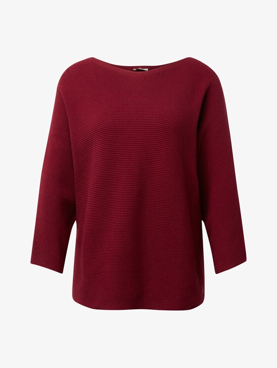 Pullover mit Streifenstruktur - Frauen - tile red Pullover mit Streifenstruktur - Frauen - tile red - 7 - TOM TAILOR