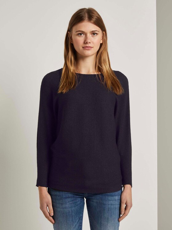 structured jumper - Women - Shale Grey Melange structured jumper - Women - Shale Grey Melange - 1 - TOM TAILOR Denim