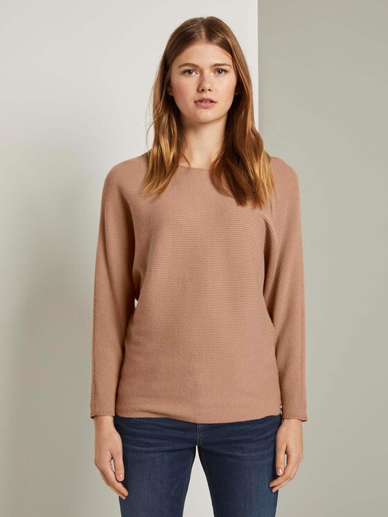 Trui met textuur - Vrouwen - camel melange Trui met textuur - Vrouwen - camel melange - 1 - TOM TAILOR Denim
