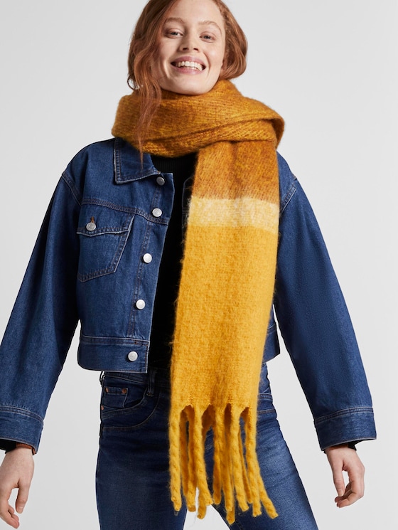 Schal mit Colorblocking - Frauen - grey yellow colorblock Schal mit Colorblocking - Frauen - grey yellow colorblock - 5 - TOM TAILOR Denim