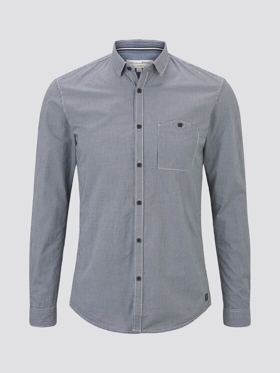 Klein geruit hemd - Mannen - navy white mini vichy Klein geruit hemd - Mannen - navy white mini vichy - 7 - TOM TAILOR Denim