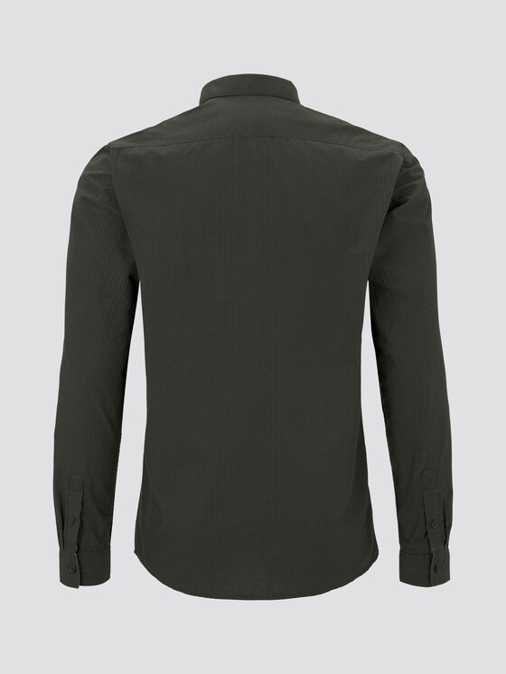 Klein geruit hemd - Mannen - khaki black mini vichy Klein geruit hemd - Mannen - khaki black mini vichy - 8 - TOM TAILOR Denim