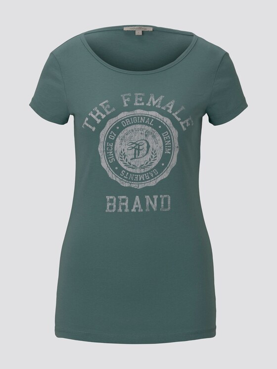 T-shirt with print - Women - Mineral Stone Blue T-shirt with print - Women - Mineral Stone Blue - 7 - TOM TAILOR Denim