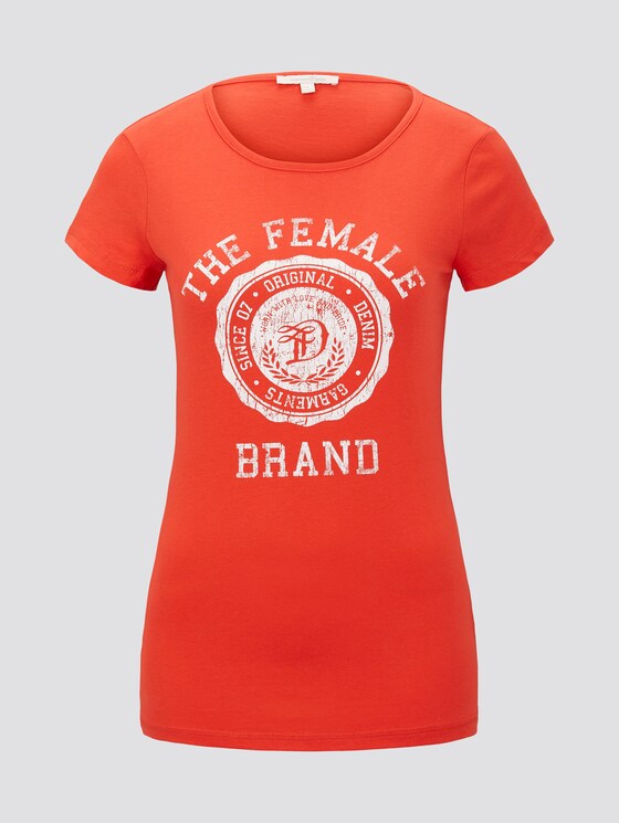 T-Shirt mit Print - Frauen - brilliant red T-Shirt mit Print - Frauen - brilliant red - 7 - TOM TAILOR Denim