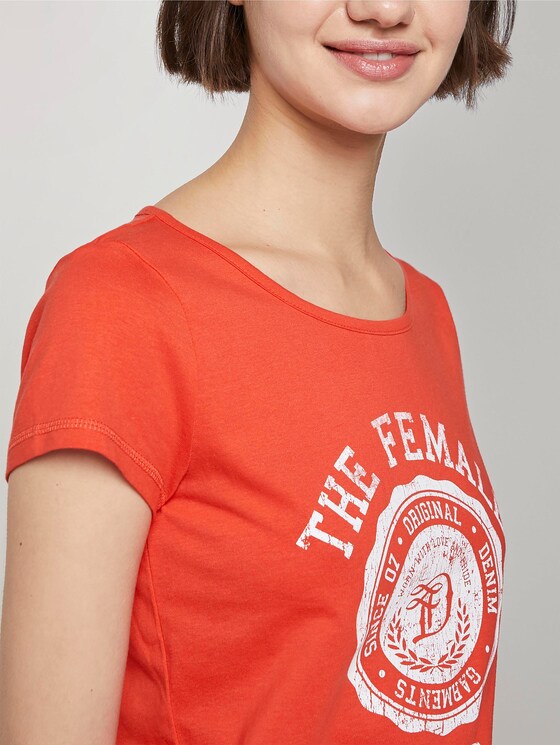 T-Shirt mit Print - Frauen - brilliant red T-Shirt mit Print - Frauen - brilliant red - 9 - TOM TAILOR Denim