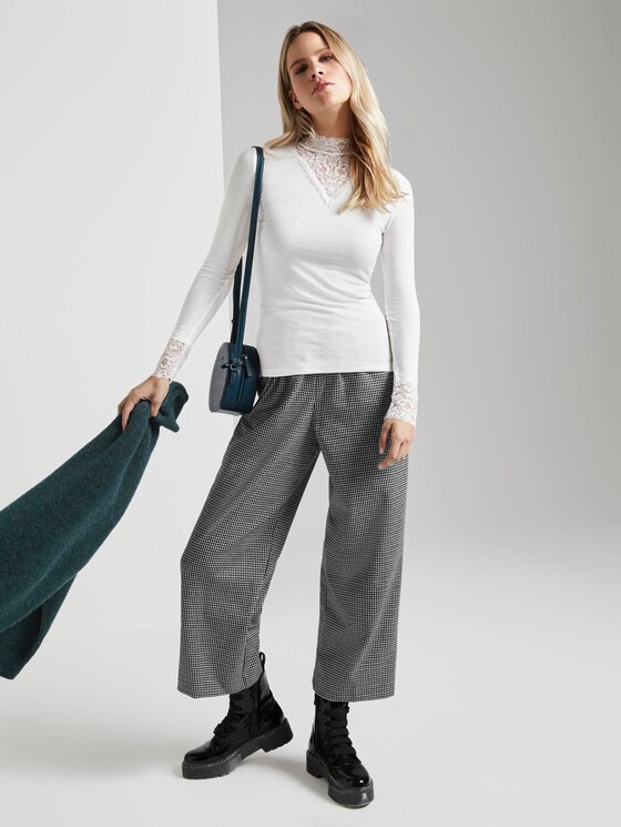 Lange mouwen shirt met kant - Vrouwen - Off White Lange mouwen shirt met kant - Vrouwen - Off White - 3 - TOM TAILOR Denim