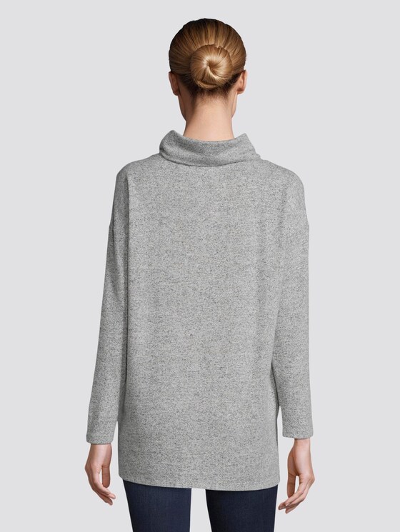 Langarmshirt in Melange-Optik - Frauen - Silver Grey Melange Langarmshirt in Melange-Optik - Frauen - Silver Grey Melange - 2 - TOM TAILOR