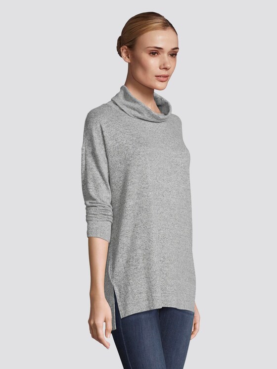 Langarmshirt in Melange-Optik - Frauen - Silver Grey Melange Langarmshirt in Melange-Optik - Frauen - Silver Grey Melange - 5 - TOM TAILOR