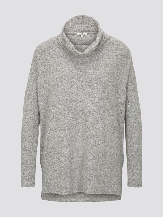 Langarmshirt in Melange-Optik - Frauen - Silver Grey Melange Langarmshirt in Melange-Optik - Frauen - Silver Grey Melange - 7 - TOM TAILOR