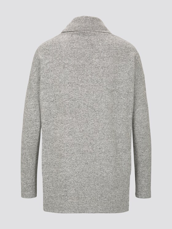 Langarmshirt in Melange-Optik - Frauen - Silver Grey Melange Langarmshirt in Melange-Optik - Frauen - Silver Grey Melange - 8 - TOM TAILOR