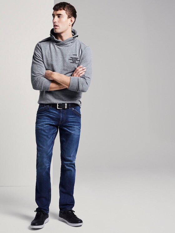 Sweatshirt mit Stehkragen - Männer - real navy snow melange Sweatshirt mit Stehkragen - Männer - real navy snow melange - 3 - TOM TAILOR