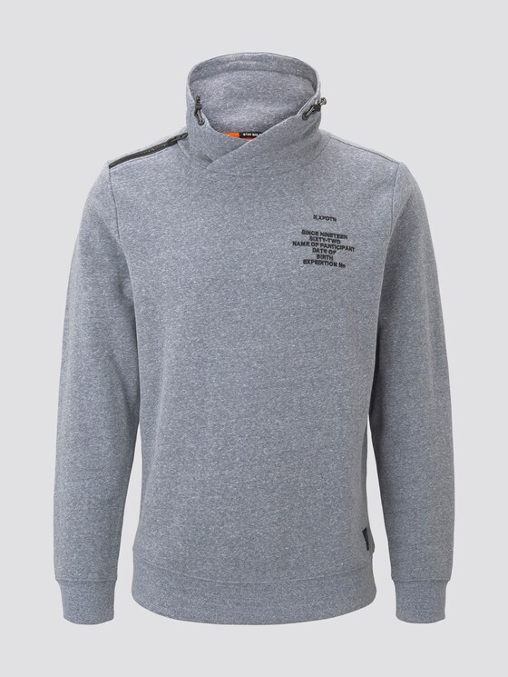 Sweatshirt mit Stehkragen - Männer - real navy snow melange Sweatshirt mit Stehkragen - Männer - real navy snow melange - 7 - TOM TAILOR