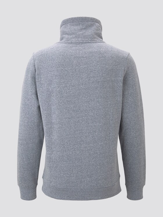 Sweatshirt mit Stehkragen - Männer - real navy snow melange Sweatshirt mit Stehkragen - Männer - real navy snow melange - 8 - TOM TAILOR