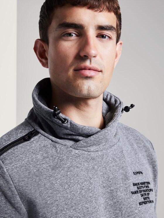 Sweatshirt mit Stehkragen - Männer - real navy snow melange Sweatshirt mit Stehkragen - Männer - real navy snow melange - 9 - TOM TAILOR