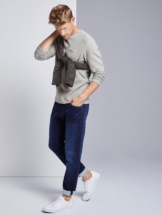 Sweatshirt mit Brusttasche - Männer - grey yarn dye Sweatshirt mit Brusttasche - Männer - grey yarn dye - 3 - TOM TAILOR