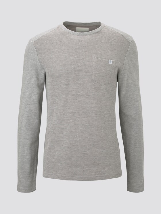 Sweatshirt mit Brusttasche - Männer - grey yarn dye Sweatshirt mit Brusttasche - Männer - grey yarn dye - 7 - TOM TAILOR