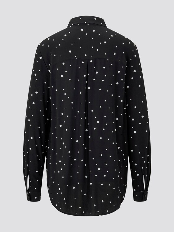 gemusterte Hemdbluse - Frauen - black with white dots gemusterte Hemdbluse - Frauen - black with white dots - 8 - TOM TAILOR Denim