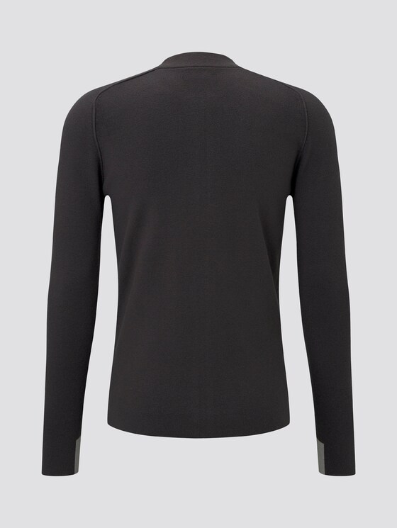 moderne College-Strickjacke - Männer - Dark Greyish Black moderne College-Strickjacke - Männer - Dark Greyish Black - 8 - TOM TAILOR