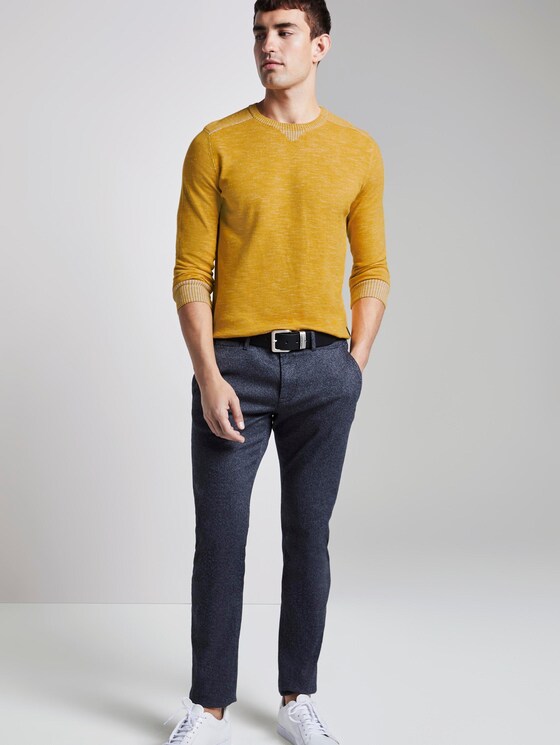 knitted jumper in blended look - Men - golden nugget knitted jumper in blended look - Men - golden nugget - 3 - TOM TAILOR