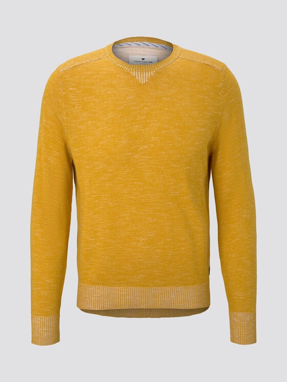 knitted jumper in blended look - Men - golden nugget knitted jumper in blended look - Men - golden nugget - 7 - TOM TAILOR